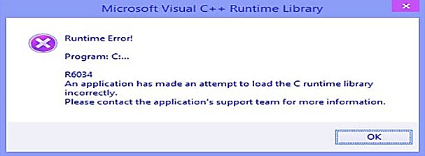 runtime error r6034 как исправить