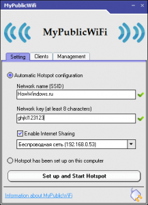 Mypublicwifi как настроить на windows 10